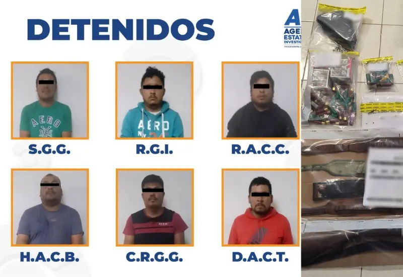 Detenidos y armas confiscadas 