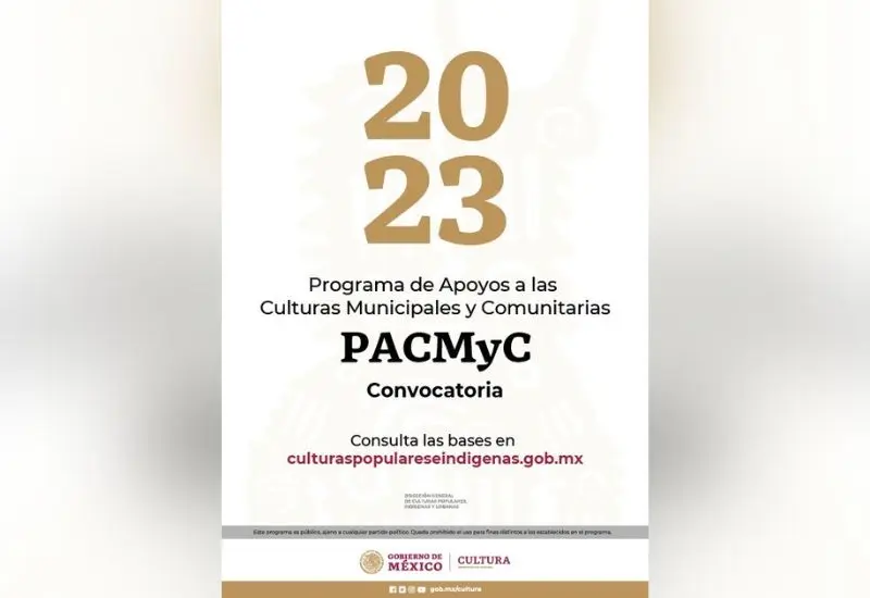 cartel Programa de Apoyos a las Culturas Municipales y Comunitarias.