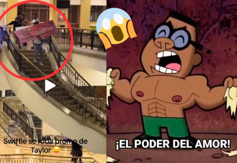 VIDEO | ¿Qué harías por amor? Él roba un poster del cine para su novia