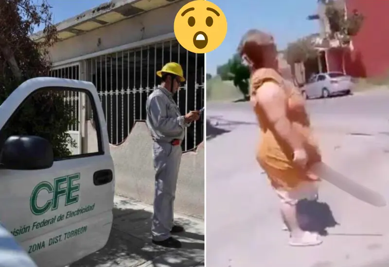 mujer_agrede_empleado_cfe_machete