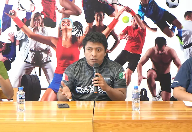 Ulises León Avendaño, jefe del Departamento de Deporte Social del Indeporte Oaxaca