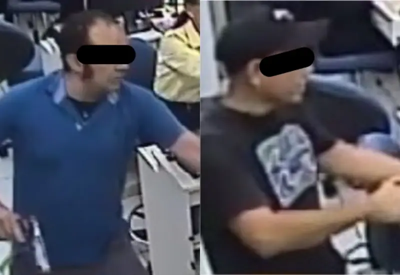 Los rostros de los delincuentes quedaron grabados en las cámaras de vigilancia de la tienda.