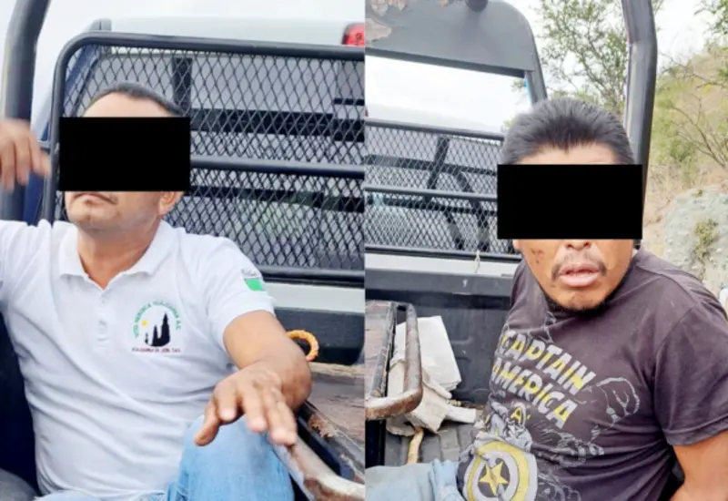 Los sujetos utilizaban un taxi de Huajuapan de León para consumar el asalto.