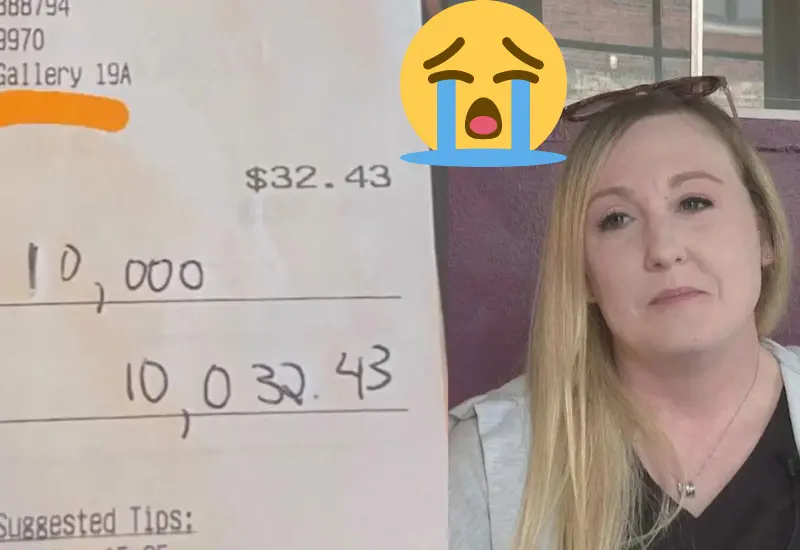 La mesera fue despedida tras recibir la propina.