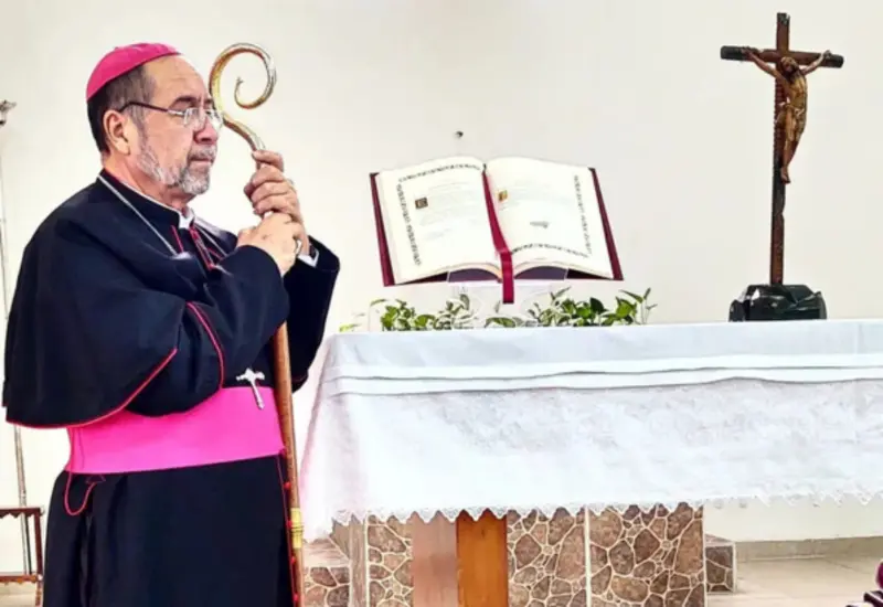 En la imagen el obispo de la Diócesis de Puerto Escondido, Florencio Armando Colín Cruz.