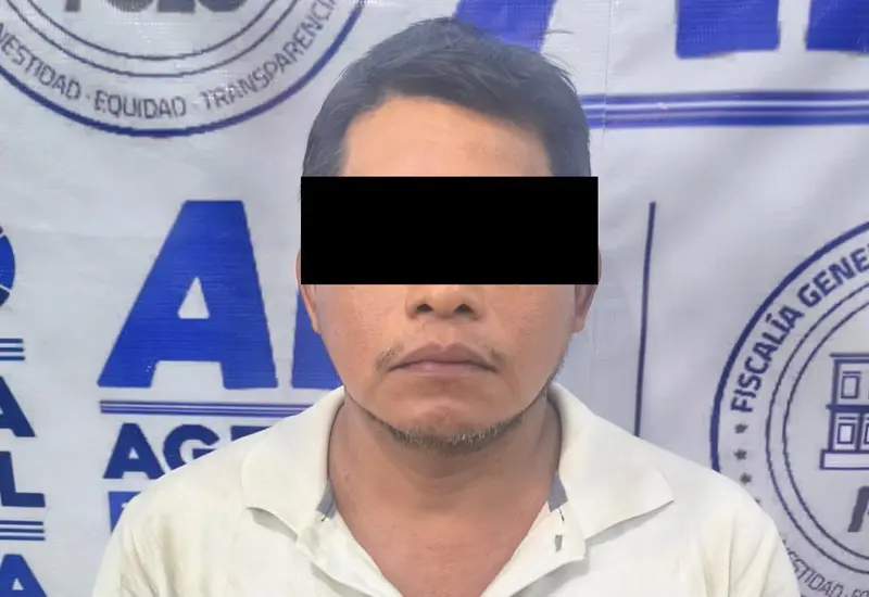 Fotografía de R.E.F.O., quien fue detenido como el presunto responsable de cometer un ataque sexual en contra de un menor de edad.