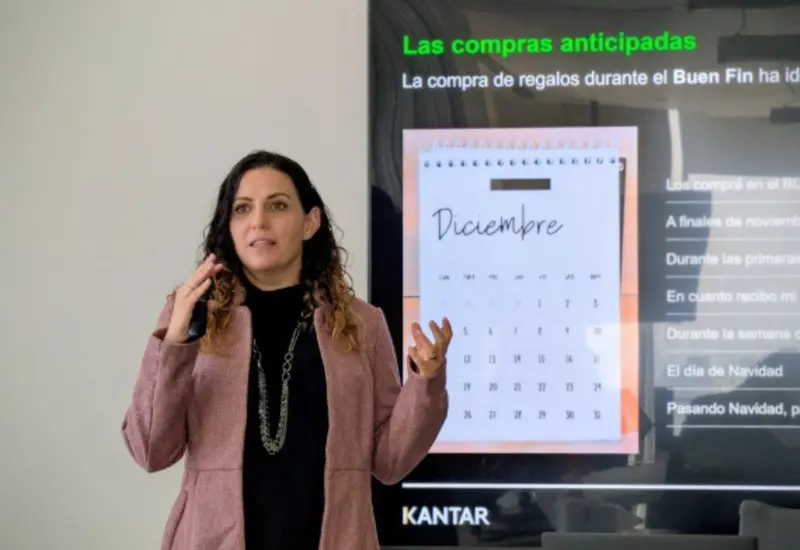 Una imagen conceptual sobre el gasto navideño, donde el 65% del presupuesto se destina a la compra de regalos para familiares.