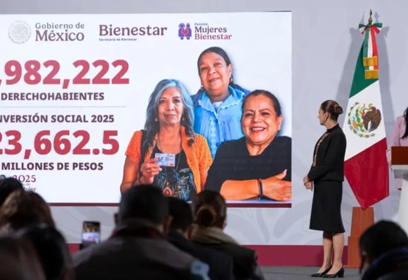 Claudia Sheinbaum informa que los Programas para el Bienestar superaron los 32 millones de beneficiarios, con la meta de atender a 33 millones este año.