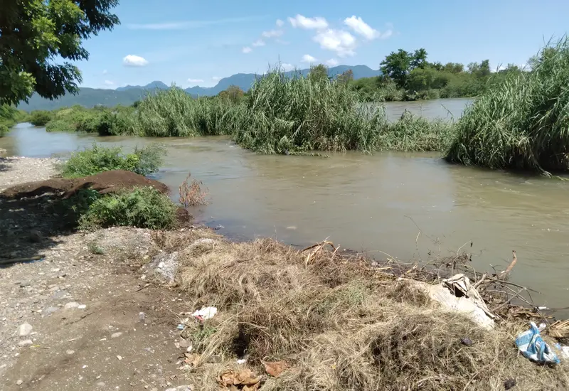Una vista de la grave contaminación ambiental en Tehuantepec, un problema que afecta directamente la salud pública de los habitantes de la región.