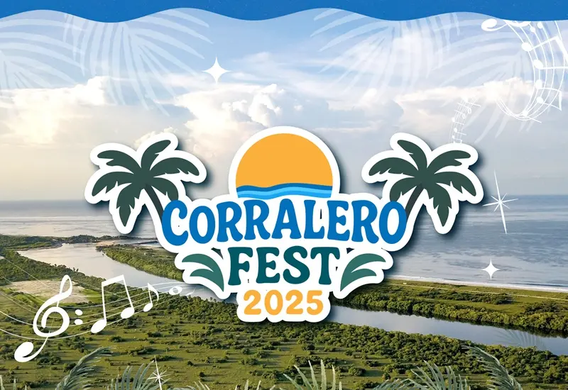 Escena del Corralero Fest en la costa de Oaxaca, donde la música, la pesca y la tradición se unen en la vibrante Playa Corralero.