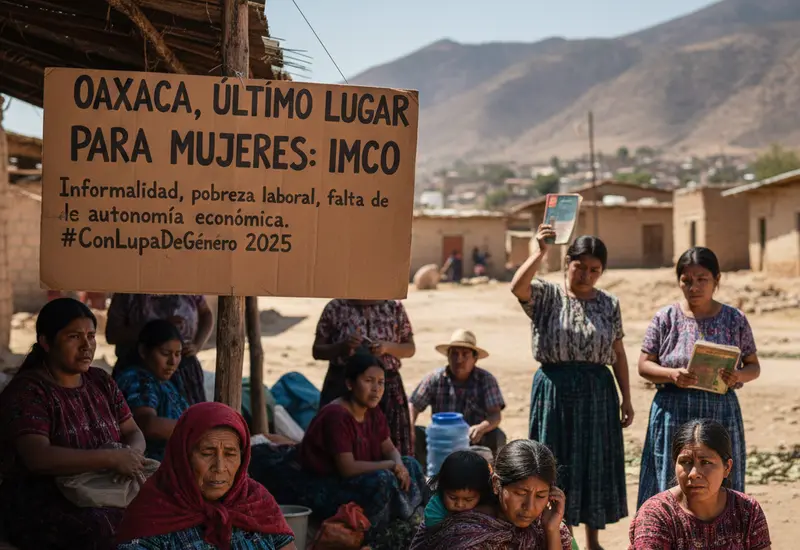 Mujeres en Oaxaca enfrentan la pobreza y la informalidad laboral, reflejando la desigualdad económica que posiciona al estado al fondo del ranking nacional.