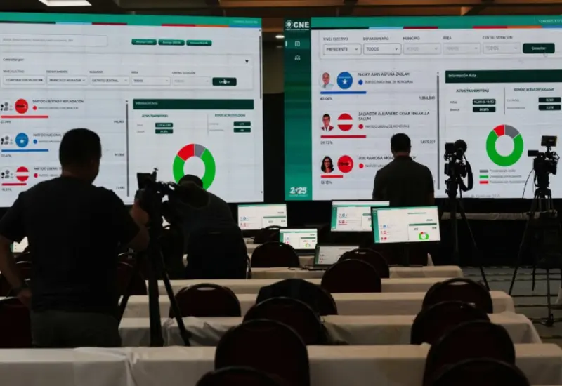 Observadores acreditados por el CNE supervisan el proceso de escrutinio especial de las elecciones presidenciales en Honduras, el cual será transmitido en vivo.