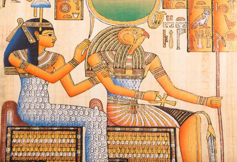 Una pieza de la exposición 'El Misterio de Cleopatra' exhibida en las salas del Instituto del Mundo Árabe en París.