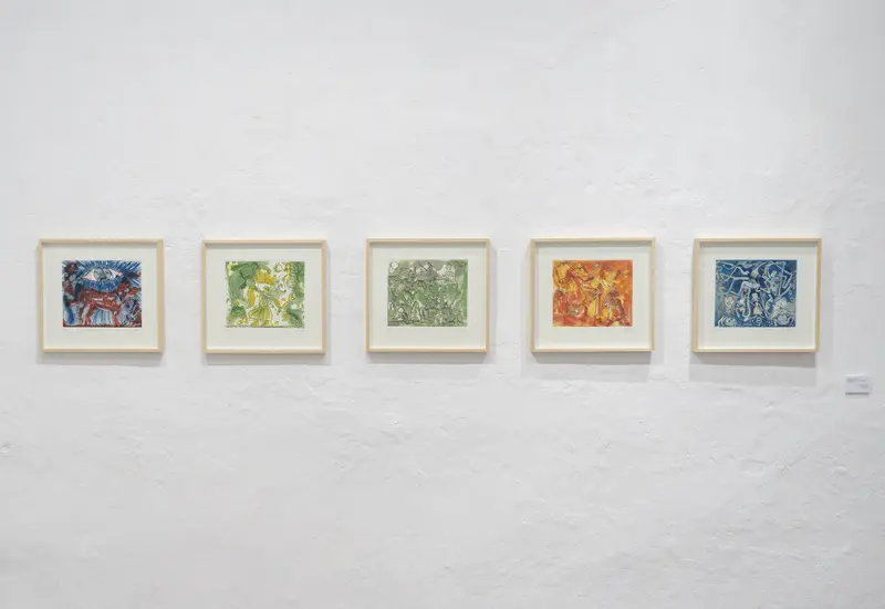 Una exposición de gráfica y literatura celebra el 37 aniversario del IAGO, mostrando dos temas fundamentales del espacio cultural fundado por Toledo.
