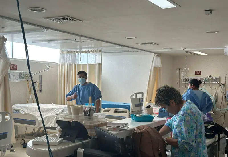 Instalaciones del ISSSTE donde se mantiene la atención médica a derechohabientes a pesar del paro de labores iniciado por los trabajadores del sector.