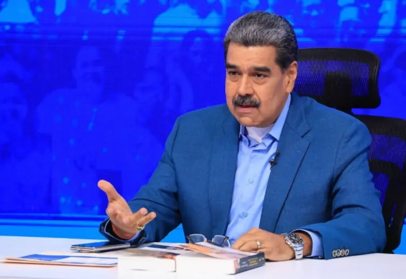 El presidente Nicolás Maduro durante un discurso, donde llamó a los gobiernos del mundo a condenar la escalada de agresiones por parte de EU.