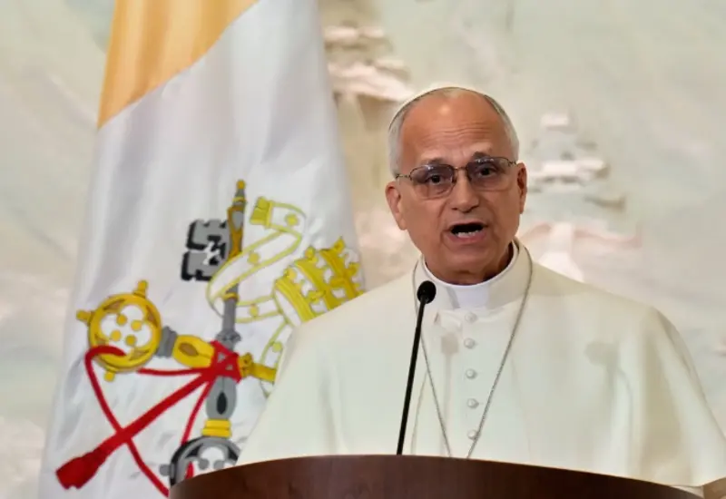 El papa Francisco durante una declaración sobre la solución de dos estados como la única salida al conflicto entre israelíes y palestinos.