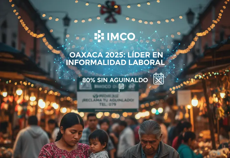 Un trabajador en Oaxaca representa el rezago laboral y la dificultad para recibir el aguinaldo, un privilegio para pocos al cierre del año.