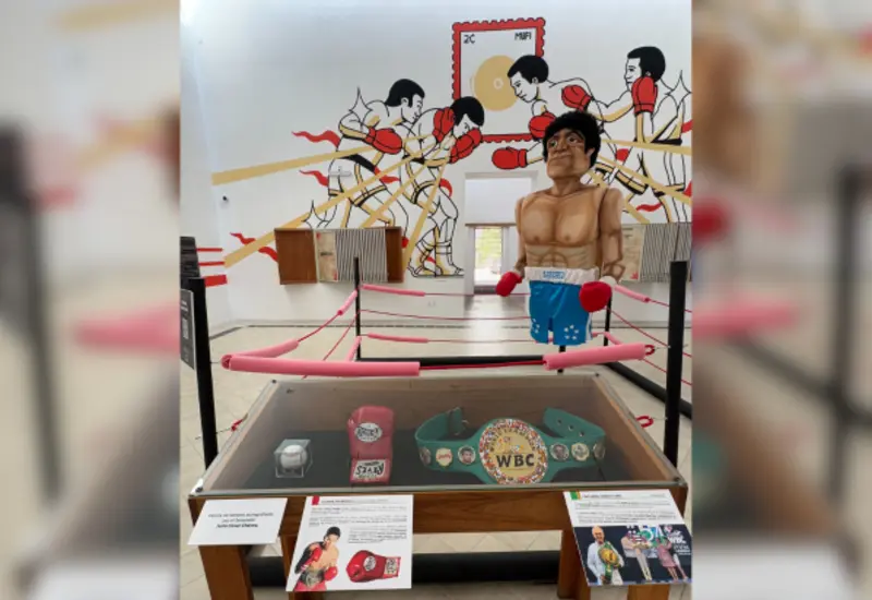 “Round de Sombra: historias de campeones mexicanos” es una exposición que revive las hazañas de grandes campeones mexicanos a través de la filatelia y el arte.