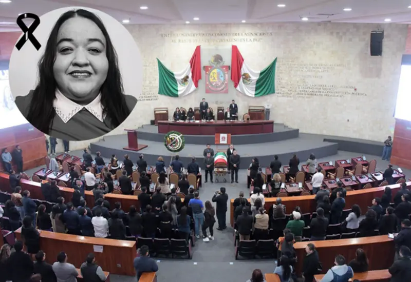 En el salón del pleno se realizó el homenaje póstumo a la diputada Kelly Jannet Cabrera González.