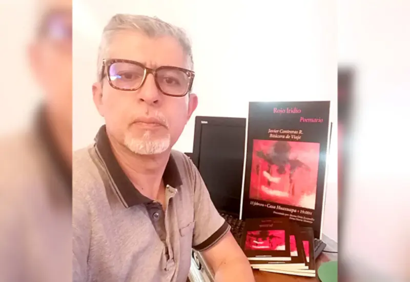 Rojo iridio es el segundo libro del morelense Javier Contreras.