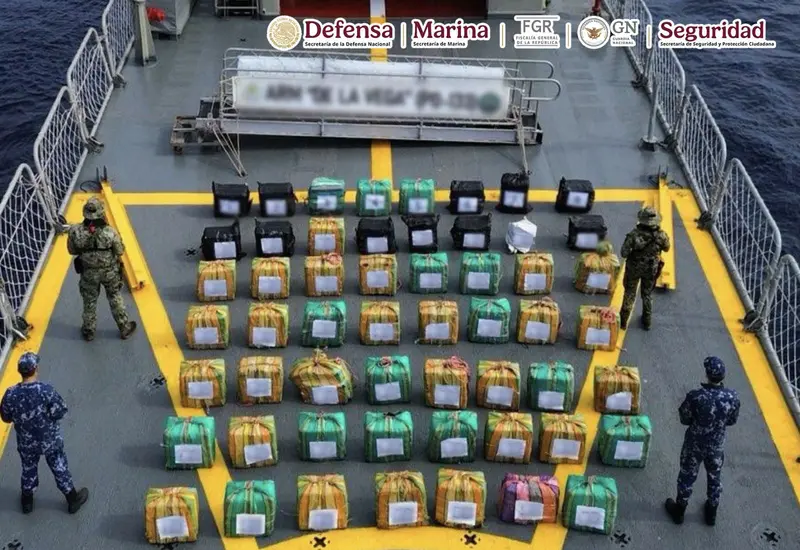 La droga asegurada tiene un valor en el mercado de 24 millones 25 mil dólares.