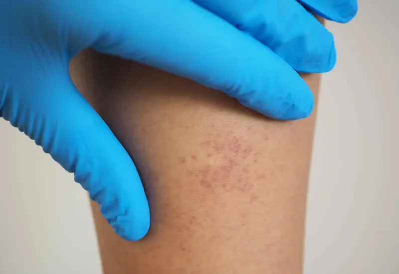 La leucemia es un tipo de cáncer que afecta la sangre y que a veces puede causar manchas rojas en la piel.