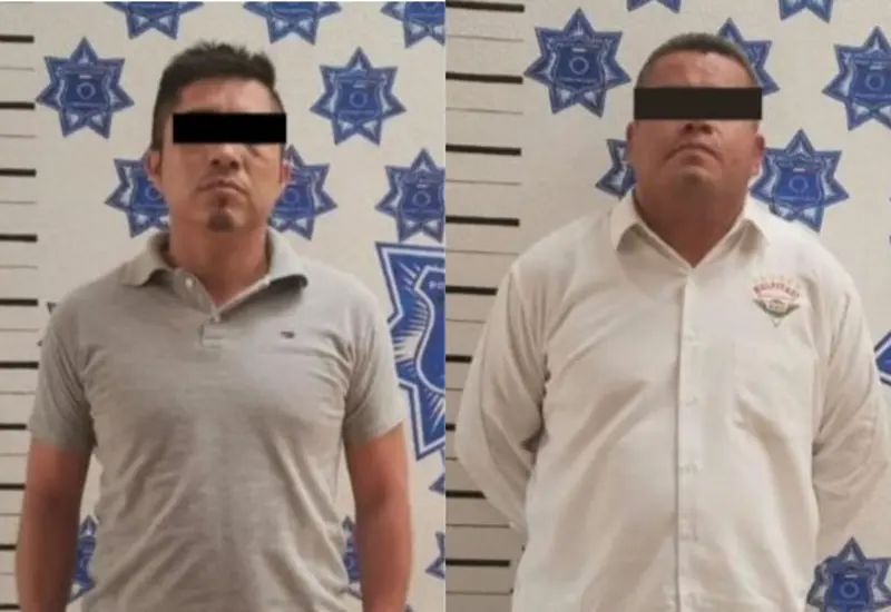 Alberto y Yordi fueron detenidos en cateo en el fraccionamiento San Ignacio en Santa Cruz Xoxocotlán.