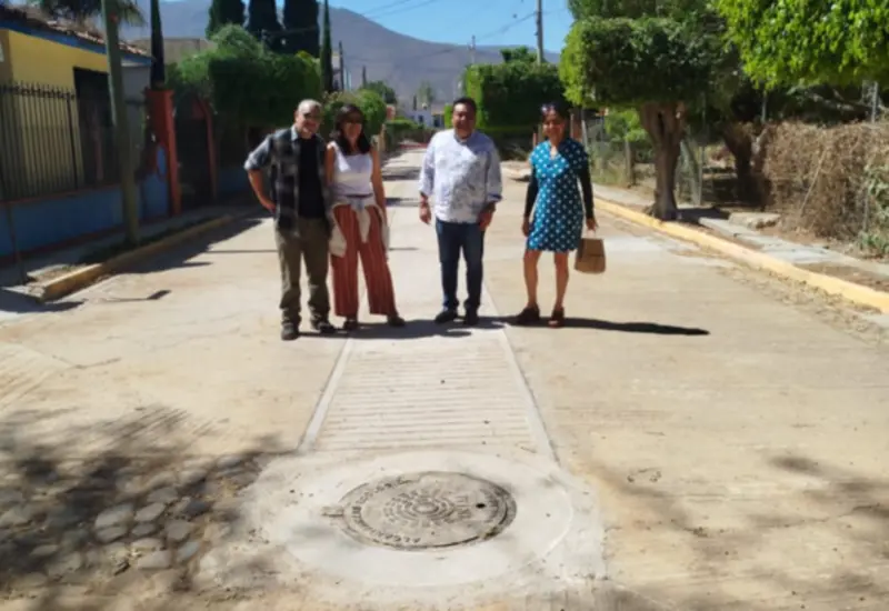 La obra de conexión del drenaje a la red sanitaria municipal evitará la contaminación del Río Salado.