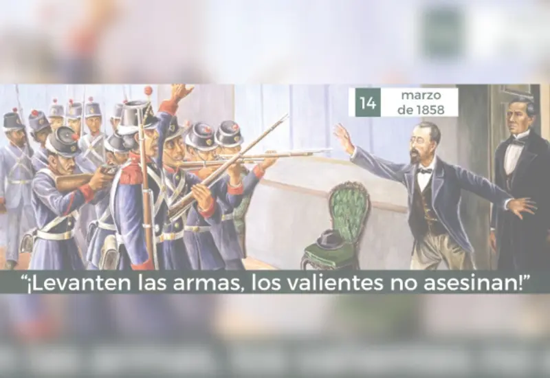 14 de marzo de 1858, intento de fusilamiento de Juárez
