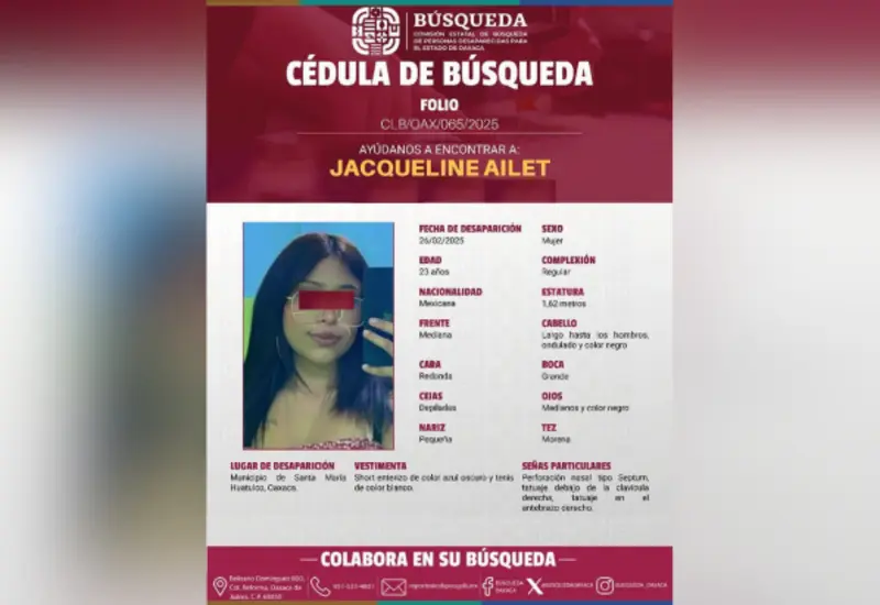 Señalan que en cuanto se hizo el reporte se activó el protocolo de búsqueda inmediata. 