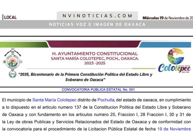 Convocatoria 001