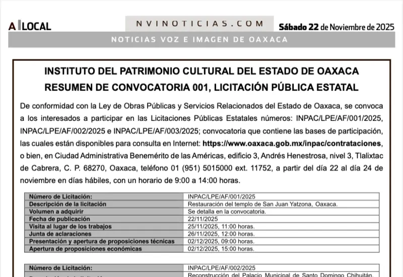 Convocatoria 001
