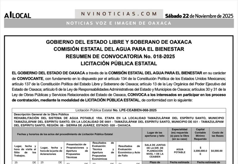 Convocatoria 18