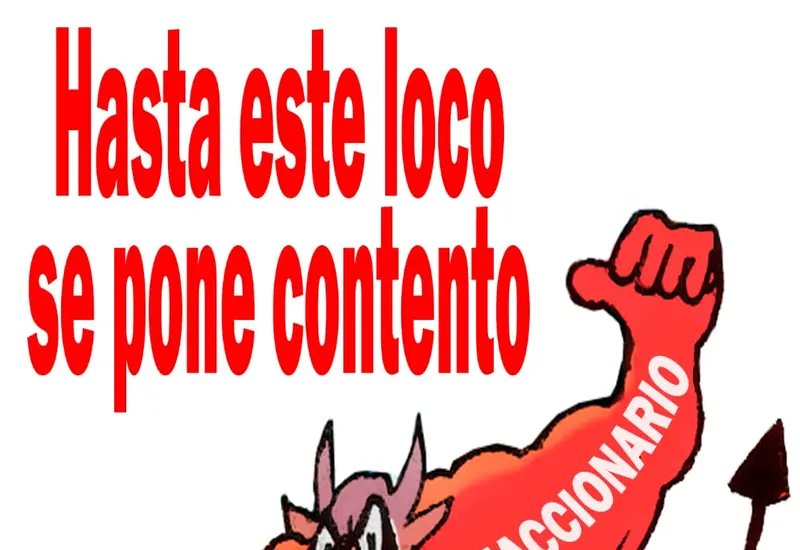 Caricatura del artista Mario Robles que ilustra el concepto del 'otro rostro de la felicidad', representando la dualidad de las emociones humanas.