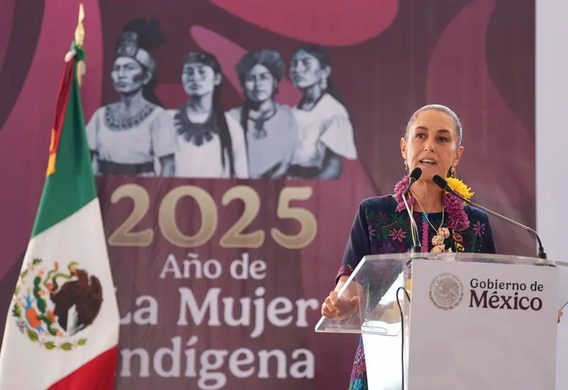 Claudia Sheinbaum durante la presentación de los avances del Plan General Lázaro Cárdenas del Río, que beneficia a millones de habitantes.