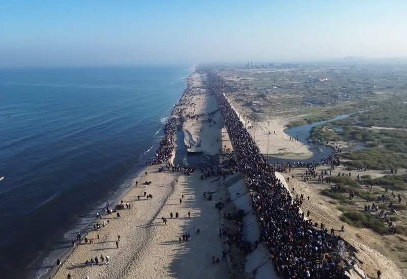 Imagen que ilustra la devastación en la Franja de Gaza, donde más de 69 mil palestinos, en su mayoría civiles, han muerto.