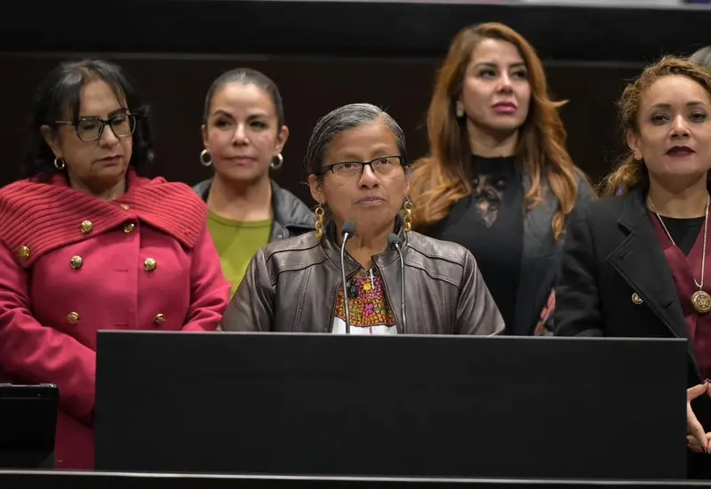 La diputada Irma Juan Carlos en una fotografía donde sostiene que el Presupuesto de Egresos 2026 está diseñado para promover la justicia social.