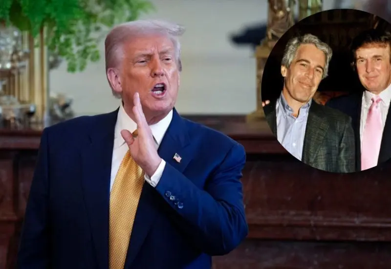 Una fotografía del expresidente Donald Trump, quien fue mencionado por The Wall Street Journal por aparecer en los archivos del caso Epstein.