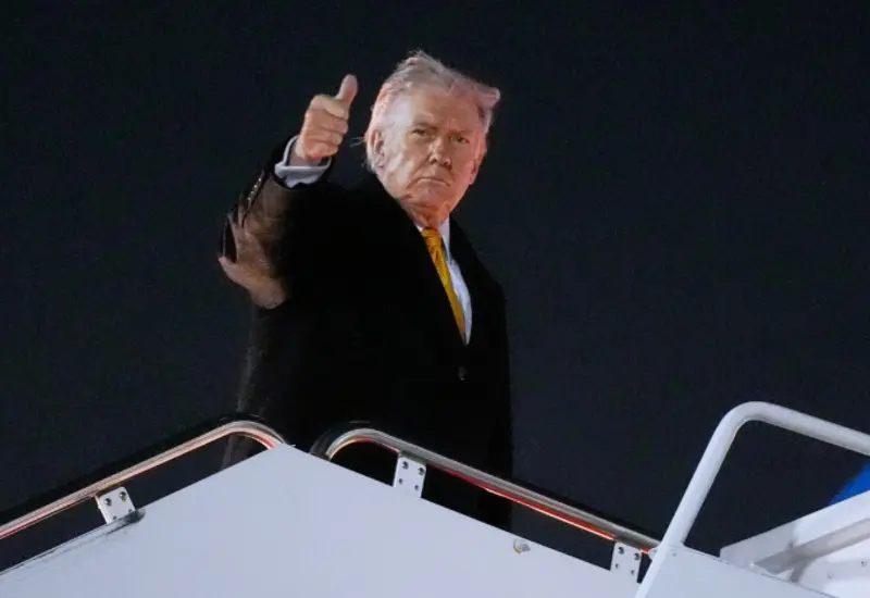 El expresidente Donald Trump, quien acusó al director de la BBC, Tim Davie, y a Deborah Turness de practicar 'periodismo corrupto'.