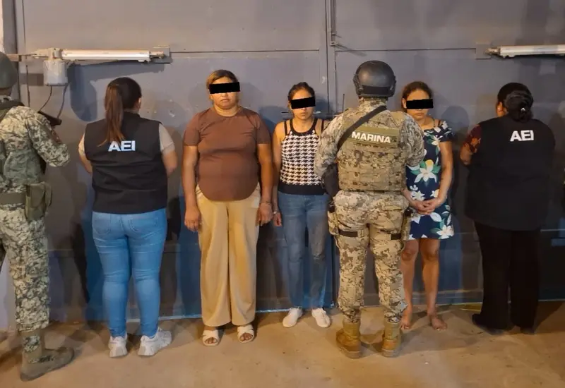 Las tres mujeres, R.E.B.N., M.G.S.P. y R.I.P.G., quienes fueron vinculadas a proceso por el homicidio calificado de una niña de 4 años.