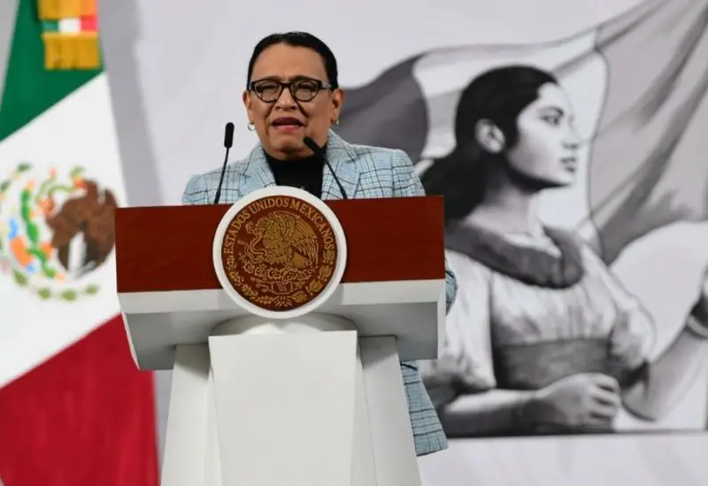 La secretaria de Gobernación, Rosa Icela Rodríguez, en una fotografía de retrato utilizada para la columna de opinión Astillero.