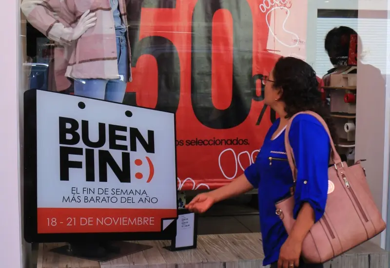Promocional del sorteo del SAT por 500 millones de pesos para El Buen Fin 2025, invitando a los negocios a registrarse.