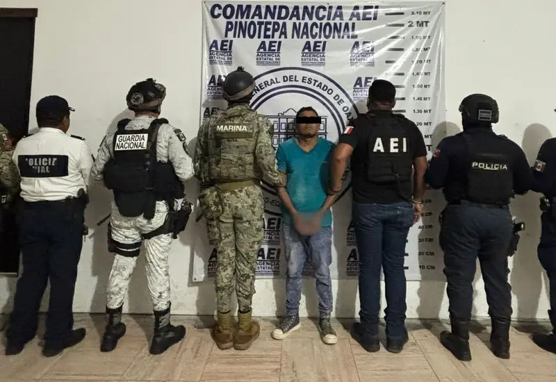 Víctor Manuel, acusado de narcomenudeo, es reaprehendido por autoridades en Pinotepa Nacional tras no acudir a firmar ante el juez.