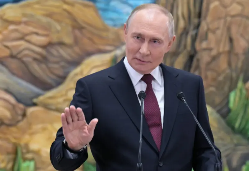 El presidente ruso, Vladimir Putin, en una imagen de archivo durante su declaración sobre condicionar el alto al fuego a la retirada de tropas ucranias.