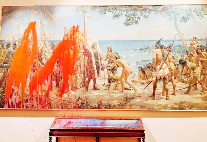 El lienzo fue creado por José Garnelo en el siglo XIX. Foto: Museo Naval de Madrid