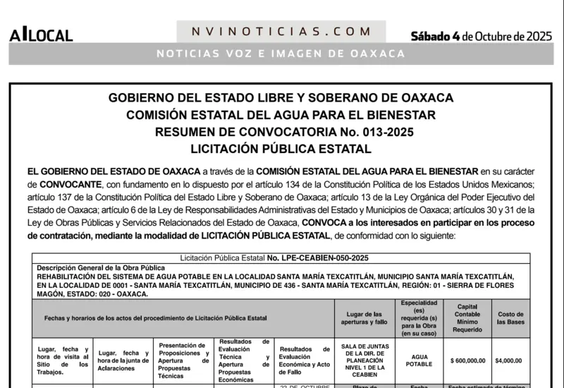 Convocatoria 013