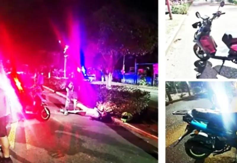 El accidente se suscitó cuando circulaban en sus motonetas
