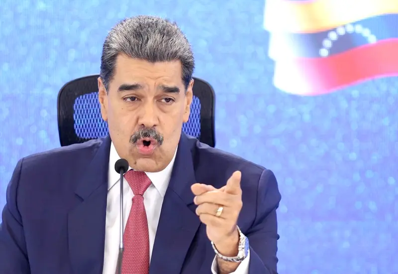El presidente de Venezuela, Nicolás Maduro, durante el anuncio oficial sobre la detención de un nuevo grupo de mercenarios en el país.