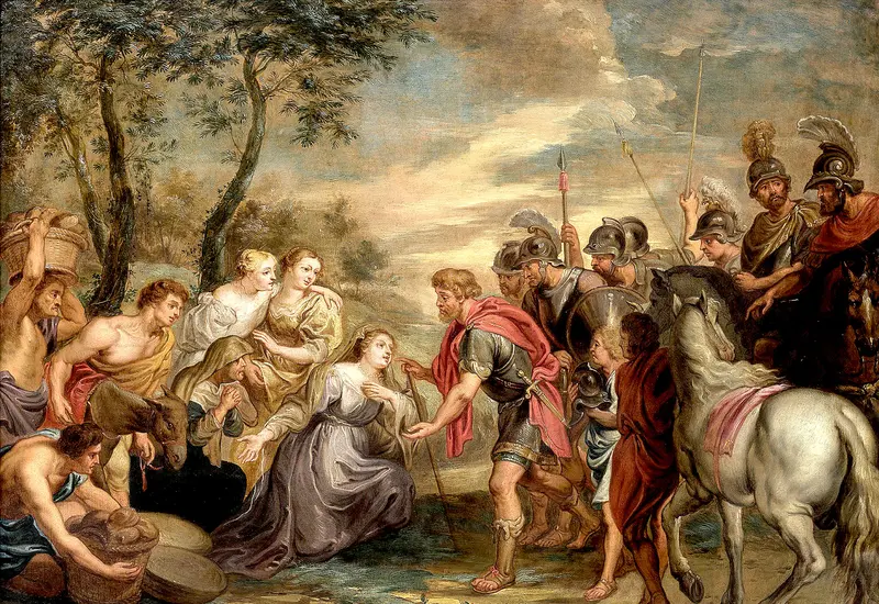 Encuentro de David y Abigail.